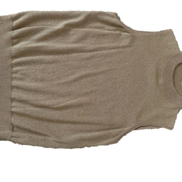 Cable & Gauge Gold Shimmer Sleeveless - Picture 1 of 8